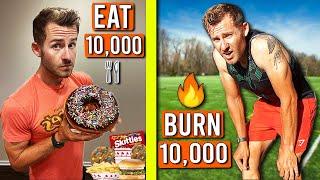 I Tried To EAT and BURN 10,000 Calories in 24 HOURS!