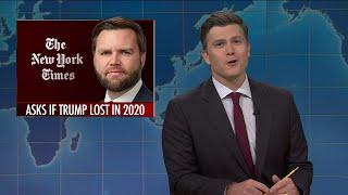 SNL Weekend Update Trolls JD Vance Over Dancing Around Trump's loss in 2020 Election Question