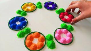 चूड़ी से बनाये दिवाली रंगोली | Very Easy Rangoli For Diwali 2023 | Simple Diwali Rangoli Designs