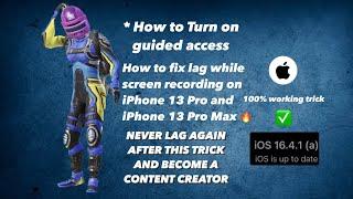 How to fix 90fps screen recording lag on iPhone 13 Pro and iPhone 13 Pro Max ️working trick