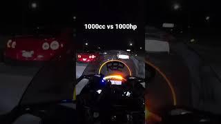 When a fast 1000cc bike meets 1000hp GTRs