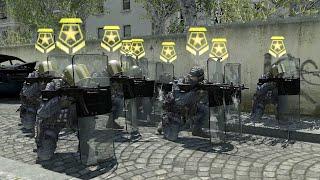 Survival with 30 GIGN Riot Shield Squad NPCs / Episode 9 - Modern Warfare 3 NPC Wars