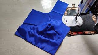 4 tucks blouse stitching| belt blouse stitching| 30" simple blouse stitching|