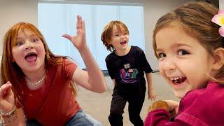 FAMiLY DANCE PARTY!! Adley dances to Greatest Show song then Niko and Navey start Dancing - part 1