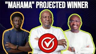 BREAKING NEWS: MAHAMA IS PROJECTED WINNER - NEXT PRESIDENT OF GHANA, BEATS NPP AND BAWUMIA