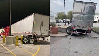 Truck Stop Fails. Bad Truck Driver Skills. THIS IS WHY YOU NEED A DASH CAM !