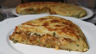 So good and easy minced meat stuffed potato pancake