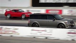 Ford Flex AWD EcoBoost Vs. Turbo Toyota Supra | Drag Race