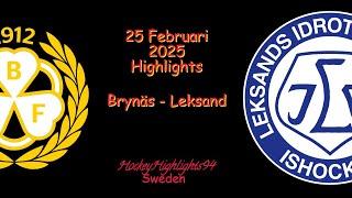 BRYNÄS VS LEKSAND | 25 FEBRUARI 2025 | SHL | HIGHLIGHTS