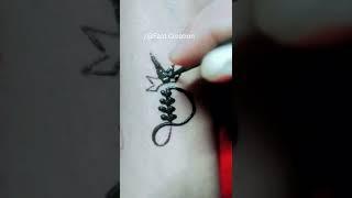 Beautiful D tattoo mehandi design,D alphabet Mehndi tattoo,D letter Henna mehndi tattoo