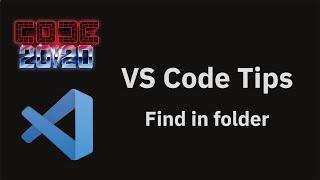 VS Code tips — Find in folder