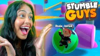 DESAFIEI A EDUARDA a jogar STUMBLE GUYS pela PRIMEIRA VEZ!