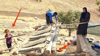 «The miracle of entrance of  cave;progress of hero's mother towards dreams of roof construction«