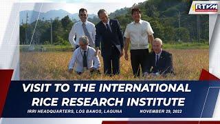 Visit to the International Rice Research Institute 11/29/2022