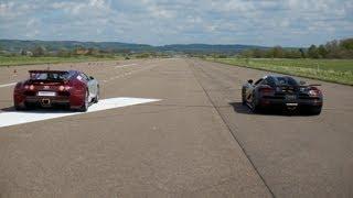 RACE Koenigsegg Agera S vs Bugatti Veyron 16.4 x 5 races action version multicamera