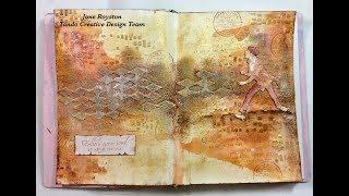 Rusty Art Journal Spread with Tando Creative