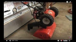 MTD Snowblower Friction Wheel And Disc Repair