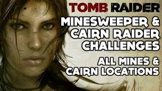 Tomb Raider - Minesweeper & Cairn Raider Challenge (All Mines & Cairn Locations - Shipwreck Beach)