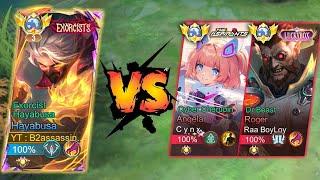 GLOBAL HAYABUSA Vs ANGELA AND ROGER SOLO RANK |TOP GLOBAL HAYABUSA