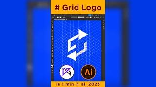 #logo making with #grid in #illustrator  Grid Logo #shorts