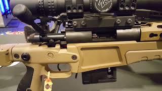 Shot Show 2018. Vudoo V22 .22LR Remington 700 short action pattern action in a AI AX chassis.