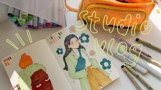 art studio vlog 016: LOTS of drawing, foam sculpture & feeling refreshed