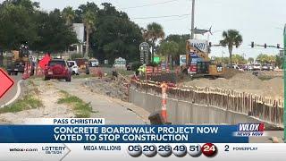 Pass Christian city officials vote to stop construction on boardwalk project