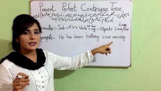 present perfect continuous tense in urdu\Hindi with example#English Grammar