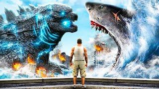 GODZILLA vs MEGALODON In GTA 5 (Mods)