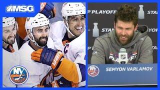 Varlamov on Wild Slide Celly & More Islanders Postgame Reaction After Game 5 OT Win