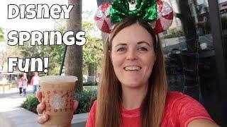 Disney Springs Fun - Shopping, Holiday Drinks at Starbucks and Searching for Christmas!