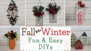  FALL INTO WINTER FUN & EASY DIYS | BUDGET FRIENDLY CHRISTMAS & FALL FARMHOUSE DECOR DIYS