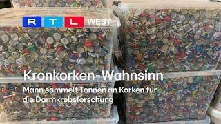 Kronkorken-Wahnsinn: Mann sammelt Tonnen an Korken für die Darmkrebsforschung | RTL WEST, 03.05.2024