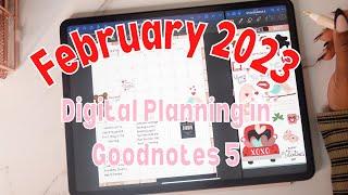 iPad Plan February with Me | 2023 iPad Planning in Goodnotes