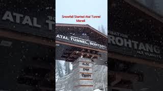 Today #snowfall Snowfall started at Atal Tunnel #Manali