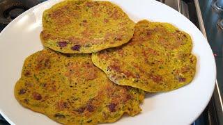 Zucchini and chickpea flour pancake | courgette recipe | Gluten free & vegan  | Lively Loks