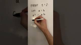 (ASMR) PROOF that 1 = 2 #Shorts