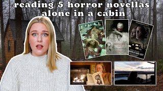 i read 5 scary HORROR NOVELLAS alone in a cabin  | READING VLOG