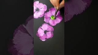 ️ AWESOME Brush Strokes Flower Painting #shorts