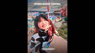 Others Bungee Jumping VS This Guy️ #bungee#jump#bungeejump#crazy #skull #edit #coldmoments #insane