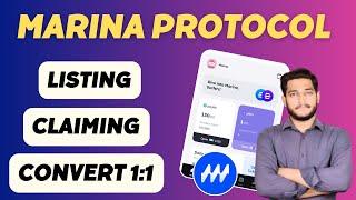 Marina Protocol Airdrop Updates : Listing || Claiming || Point Convert Ratio