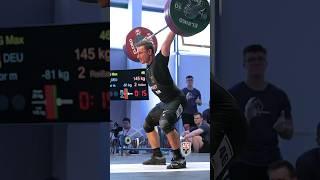 Max Lang  145kg / 319lbs Snatch! #weightlifting #snatch #slowmotion