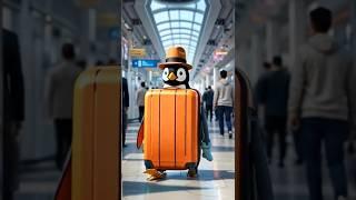 Penguin's Wild Airport Adventure Will Make You Smile! #shorts 