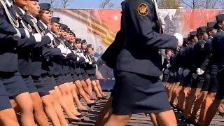 Russian Police Girls Parade in Ryazan, Russia