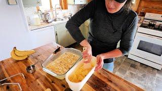 Incredible Banana-Salted Caramel Ice Cream Cake! | Simple Bread Recipe | Garden Tour