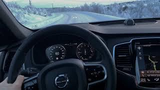 Volvo XC90 T8 2021 - Winter road trip Norway | snow covered roads | testing eAWD system