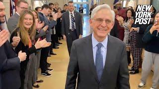 Outgoing AG Merrick Garland roasted after video of him leaving DOJ goes viral