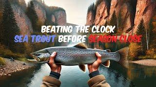 Spinning Fishing Challenge - Last Adventure Hooking a Stunning Sea Trout Before the Salmon Run