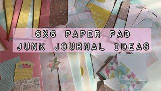 Mass make : use up an entire 6x6 paperpad to create junk journal ephemera