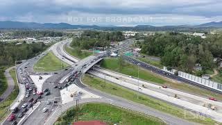 09-29-2024 Asheville, NC - Drone shots of damage and flooding from Helene